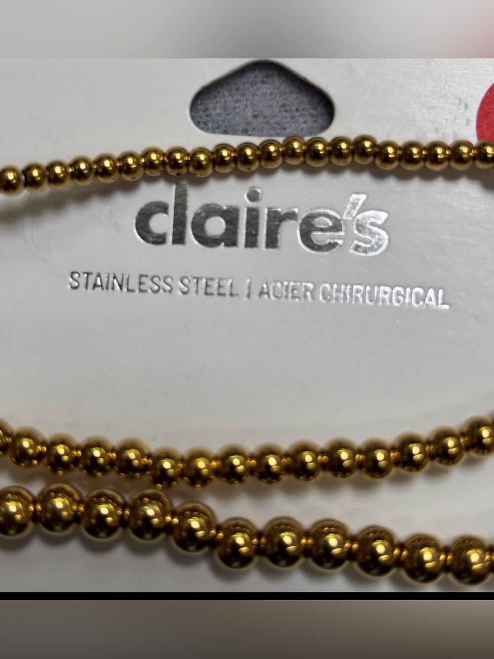 CLAIRE’S Bracelets Stainless Steel Gold Set‎ of Three